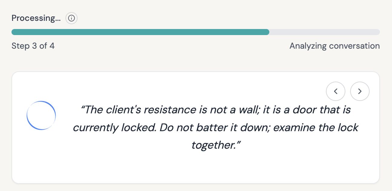 Step 2: We transcribe